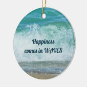 波来の海での一日の幸福 セラミックオーナメント (左)