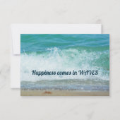 波来の海での一日の幸福 ノートカード (正面)