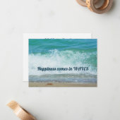 波来の海での一日の幸福 ノートカード (正面/裏面インサイチュ)