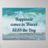 波来の海での一日の幸福 ポスター (正面)