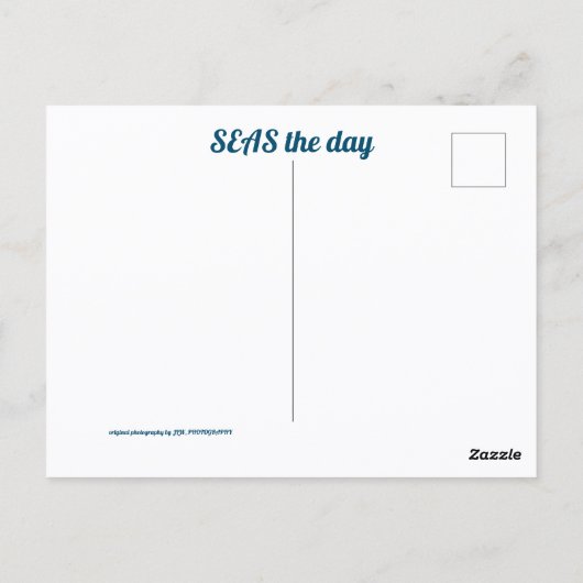 波来の海での一日の幸福 ポストカード (裏面)