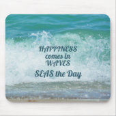 波来の海での幸せ マウスパッド (正面)
