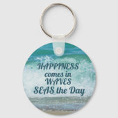 波来の海の日の幸せ キーホルダー (正面)