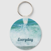 波来の海の日の幸せ キーホルダー (裏面)