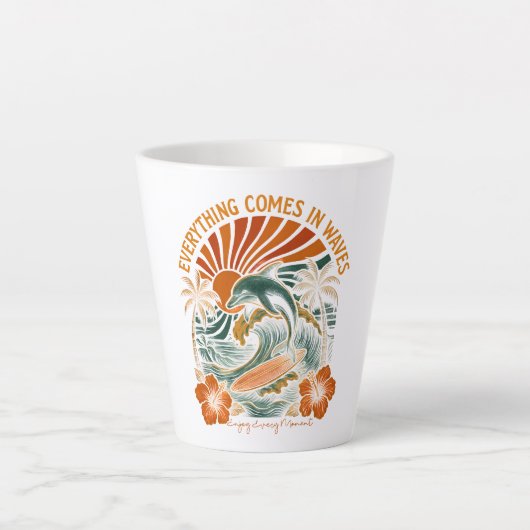 波来レトロ カフェラテマグ (正面)