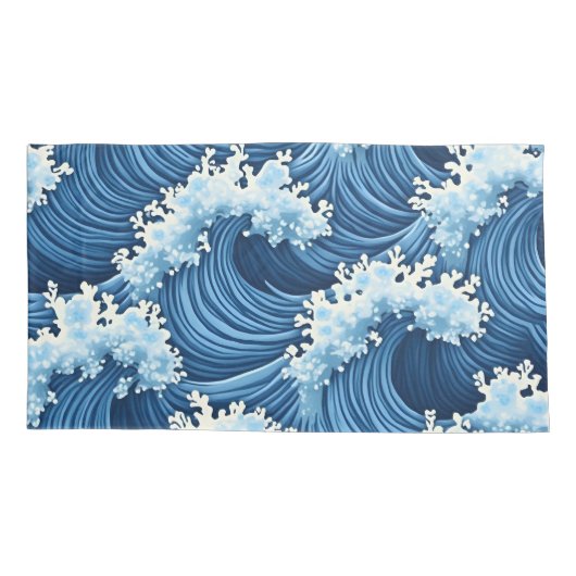 波枕 枕カバー (裏面-左)