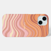 波模様のサンセットカラーがおしゃれなスマホケース Case-Mate iPhoneケース (裏面 (横))
