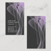 波模様の抽象的なデザインのトレンドユニーク 名刺 (正面/裏面)