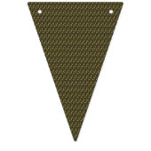 波模様の緑と白の背景 バンティングフラッグ (第3の旗)