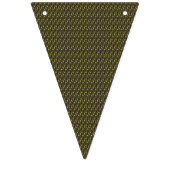 波模様の緑と白の背景 バンティングフラッグ (第1の旗)