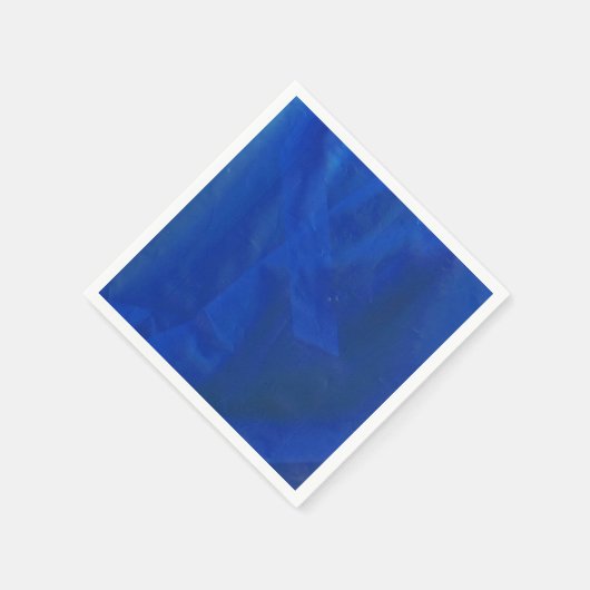 波模様の青いナプキン スタンダードカクテルナプキン (角)