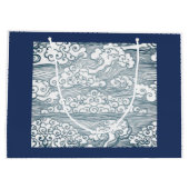 波模様付き包日本の装バッグ ラージペーパーバッグ (裏面)