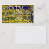 波止場で積み重なる黄色いロブスターのトラップ 名刺 (正面/裏面)