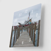 波止場とアイスブレーカーミュージアムウォールクロック スクエア壁時計 (傾斜)