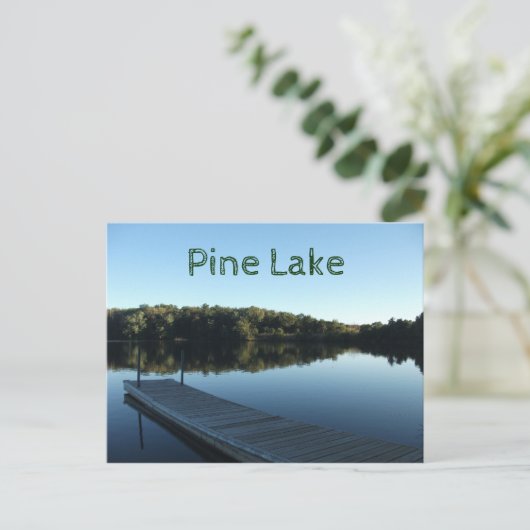 波止場とスムーズレイクパインレイク州パーク、アイオワ ポストカード (スタンド正面)