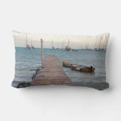 波止場とロブスターポット ランバークッション (裏面)