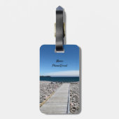 波止場に大西洋海ラゲッジタグ ラゲッジタグ (裏面縦)