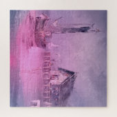 波止場に帆船を乗せる ジグソーパズル (横)