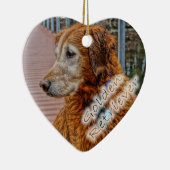 波止場のより古いゴールデン・リトリーバー セラミックオーナメント (右)