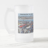 波止場のサンタによってCruz曇らされるマグのWoodies フロストグラスビールジョッキ (左)