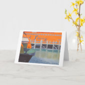 波止場のフェリー カード (黄色い花)