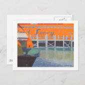 波止場のフェリー ポストカード (正面/裏面)