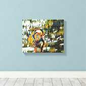 「波止場の上の翼 – 平和な脱出」 キャンバスプリント (インサイチュ (ウッドフロア))