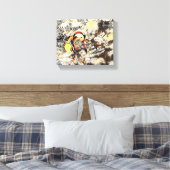 「波止場の上の翼 – 平和な脱出」 キャンバスプリント (インサイチュ (寝室))