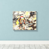 「波止場の上の翼 – 平和な脱出」 キャンバスプリント (インサイチュ (ウッドフロア))