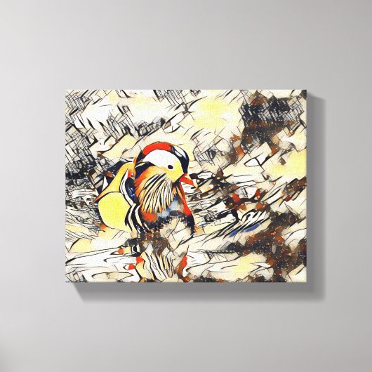 「波止場の上の翼 – 平和な脱出」 キャンバスプリント (正面)