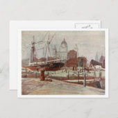 波止場の中にはイギリスのリバプール、メルセイサイドがある ポストカード (正面/裏面)