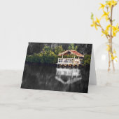 波止場の反射 カード (黄色い花)