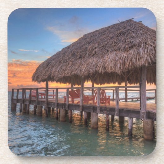 波止場の日の出 コースター (正面)