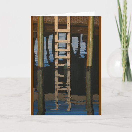 波止場の梯子 カード (正面)