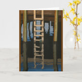 波止場の梯子 カード (黄色い花)
