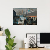 波止場の男性by George Jalopes (1912) ポスター (ホームオフィス)