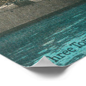 波止場の3つの魚雷ボート駆逐艦のビュー ポスター (角)