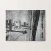 波止場のBoothbay港11x14の写真のパズルw/Box ジグソーパズル (横)