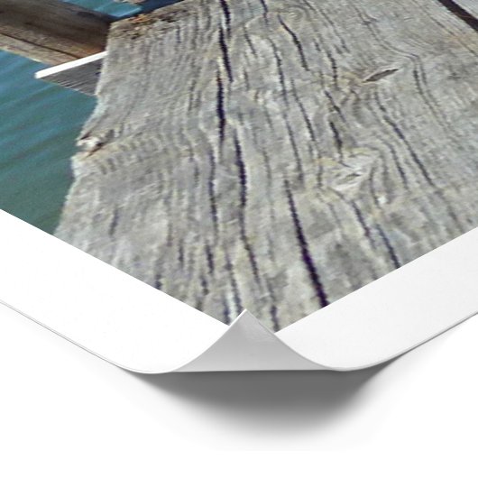 波止場アット澄んアイオワ湖 ポスター (角)