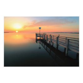 波止場オンサンセットウォーターズ フォトプリント           