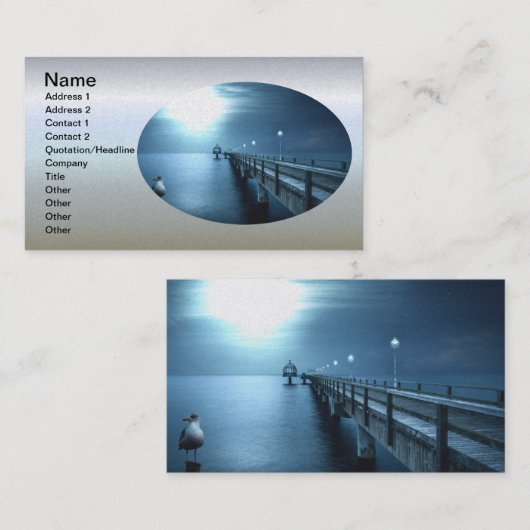 波止場オンザベイ夕べ 名刺 (正面/裏面)