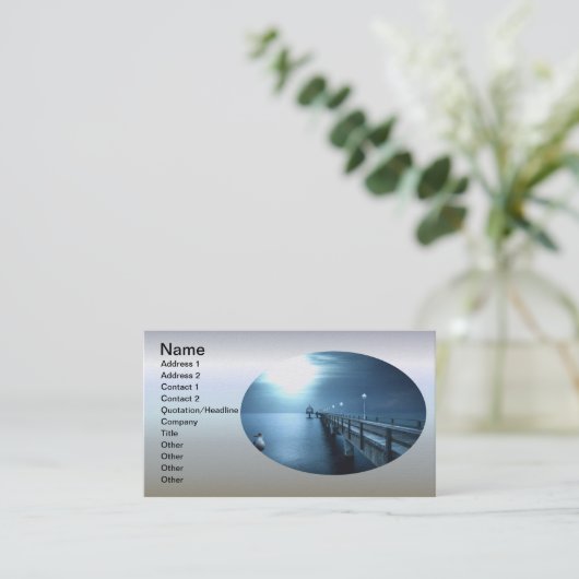 波止場オンザベイ夕べ 名刺 (スタンド正面)