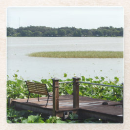 波止場オンレイクホリンズワース ガラスコースター