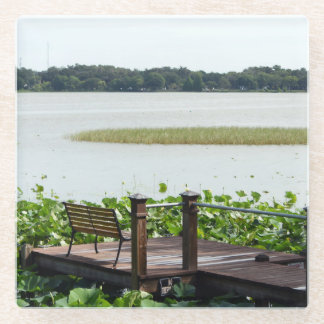 波止場オンレイクホリンズワース ガラスコースター