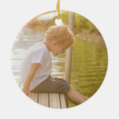 波止場ザホールズカヌクリスマスツリーフォトプレイド セラミックオーナメント (裏面)