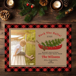 波止場ザホールズクリスマスカヌーのプレイド写真 シーズンカード