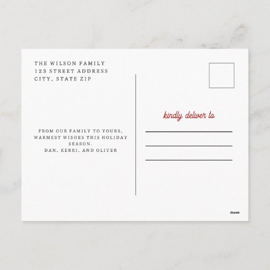 波止場ザホールズクリスマスカヌーのプレイド写真 シーズンポストカード (裏面)