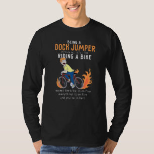 波止場ジャンパーのようなライディングバイクサイクリストおもしろい Tシャツ