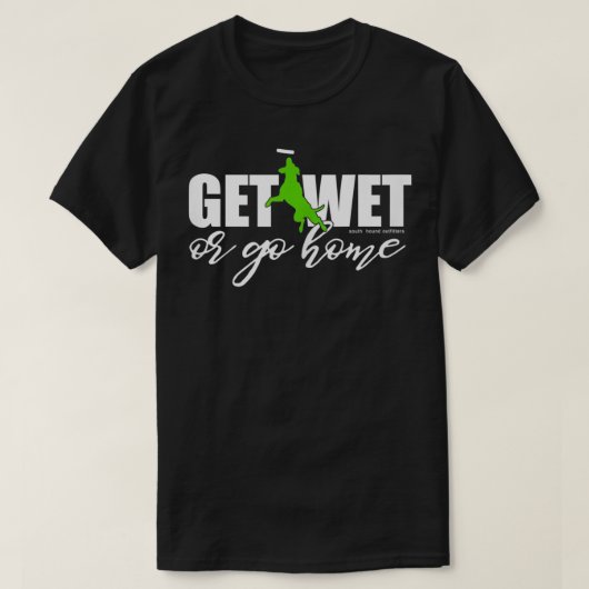 波止場ダイビングドッグぬれたり家に帰る Tシャツ (デザイン正面)