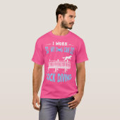 波止場ダイビングIワークドッグ波止場ジャンプ犬水S Tシャツ (正面フル)